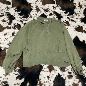 Peach Love Snap Sweatshirt